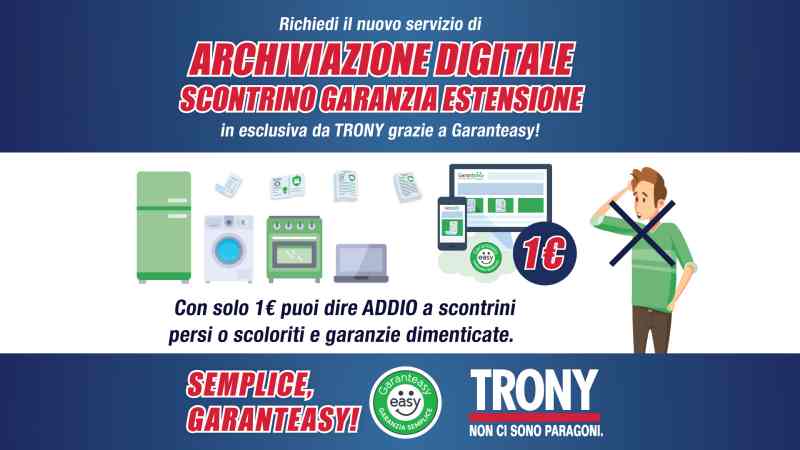 Garanteasy attivo in 32 negozi Trony