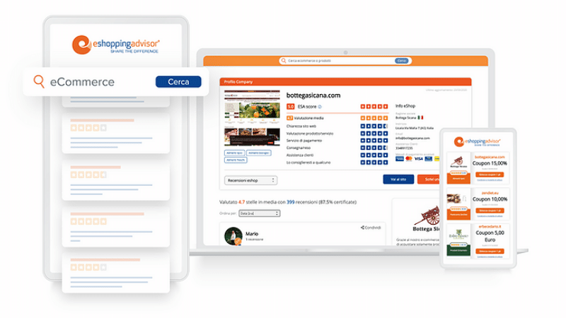 eShoppingAdvisor, il partner ideale di Garanteasy e degli e-commerce italiani per gestire la reputazione online