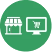 Icona negozi ed e-commerce