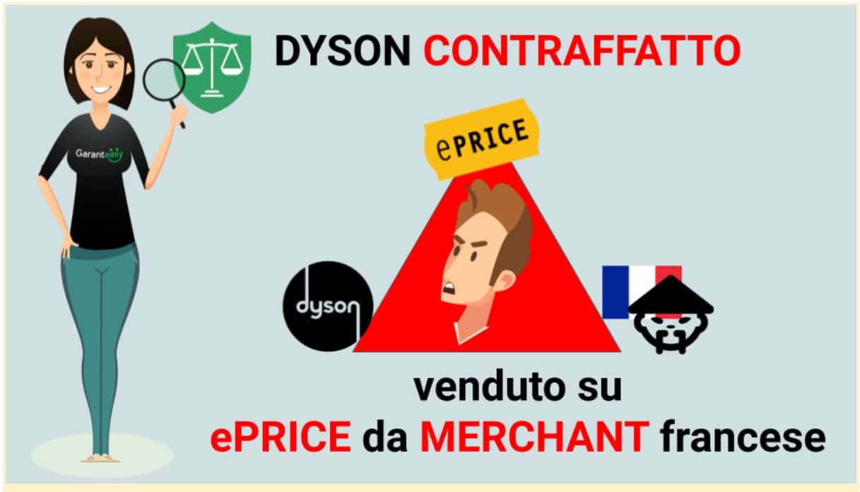 Vendita di un Dyson contraffatto su ePRICE, quali i rischi?